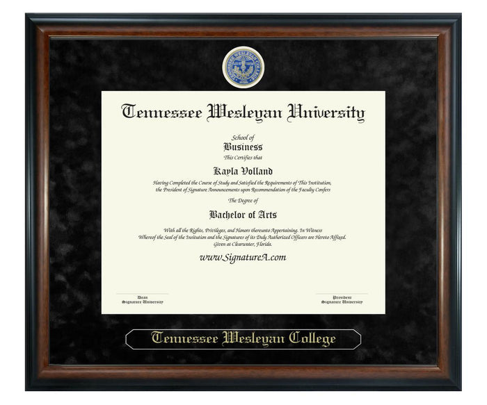 Tennessee Wesleyan University Diploma Frame (SN)