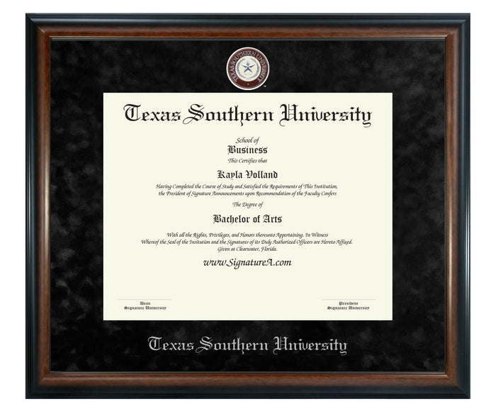 Texas Southern University Diploma Frame (SN)