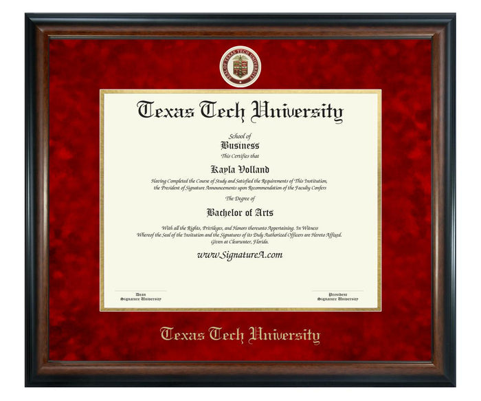 Texas Tech University Diploma Frame (SN)