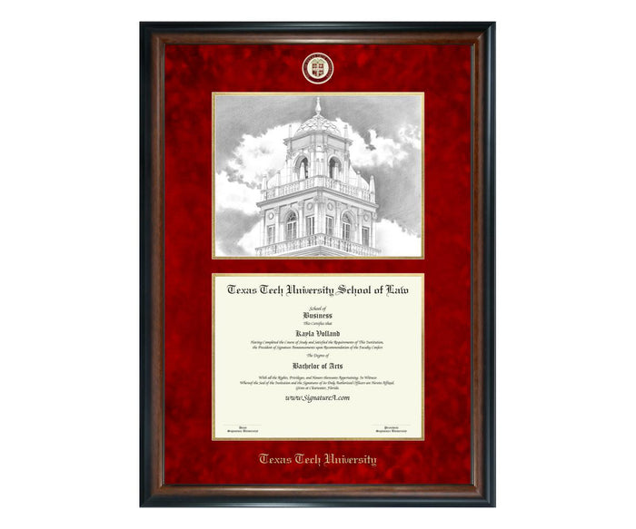 Texas Tech University School of Law Diploma Frame (SNL)