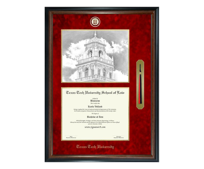 Texas Tech University School of Law Diploma Frame (SNTL)