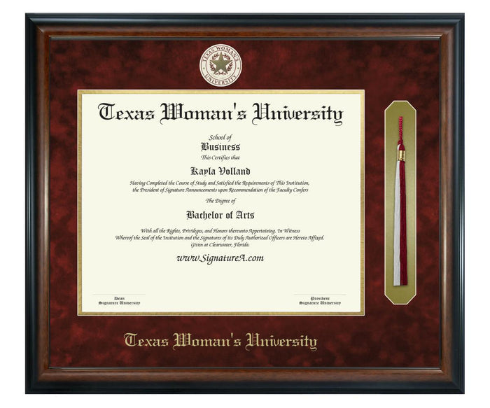 Texas Woman's University Diploma Frame (SNT)