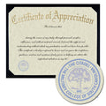 The Citadel Certificate of Appreciation