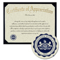 The Pennsylvania State University Certificate of Appreciation
