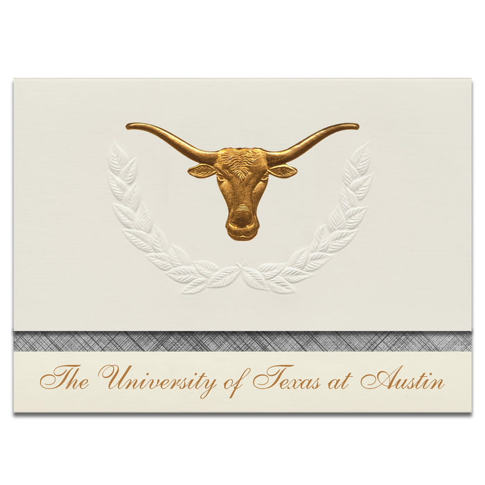 The University of Texas at Austin Graduation Announcement (Platinum Style)