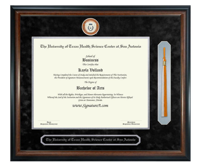 The University of Texas Health Science Center at San Antonio Diploma Frame (SNT)