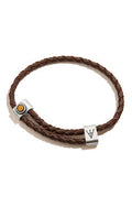 Tiger’s Eye Gemstone Braided Leather Bracelet