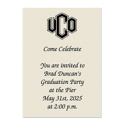 University of Central Oklahoma Personal Notecard