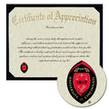 University of Cincinnati Certificate of Appreciation