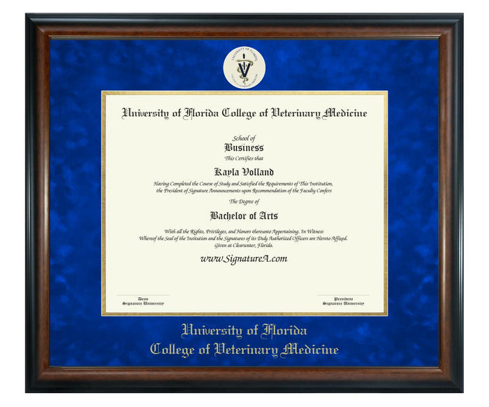 University of Florida College of Veterinary Medicine Diploma Frame (SN)