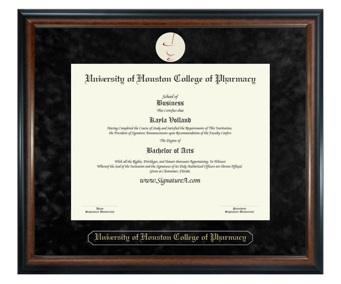 University of Houston College of Pharmacy Diploma Frame (SN)