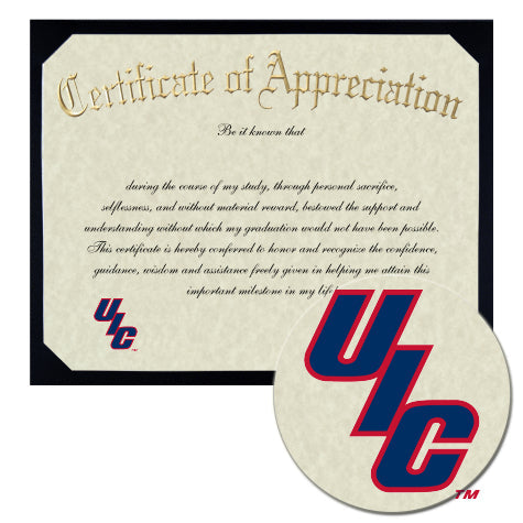 University of Illinois at Chicago Certificate of Appreciation