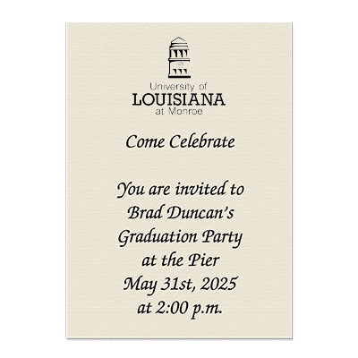 University of Louisiana at Monroe Personal Notecard