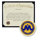 University of Mary Certificate of Appreciation