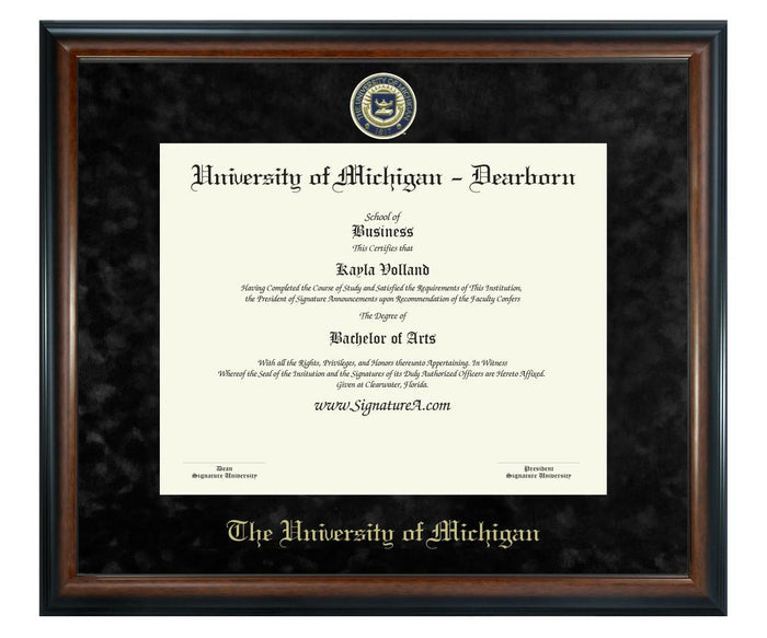 University of Michigan - Dearborn Diploma Frame (SN)