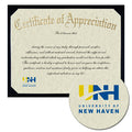 University of New Haven Certificate of Appreciation
