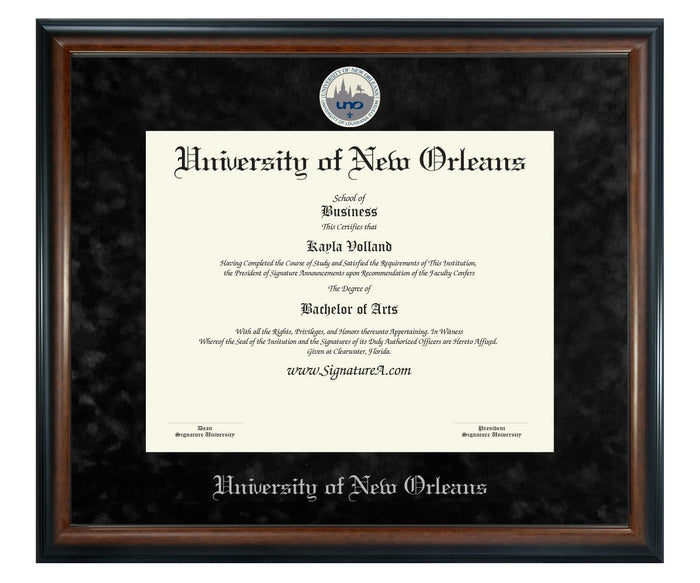 University of New Orleans Diploma Frame (SN)