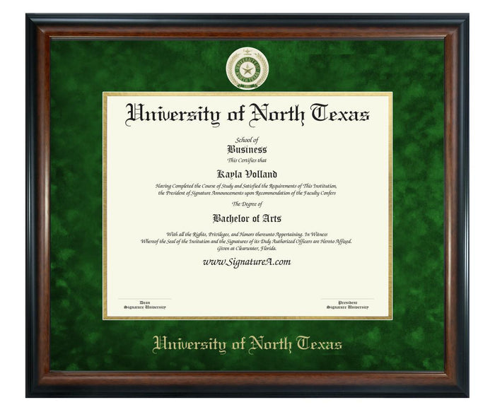 University of North Texas Diploma Frame (SN)