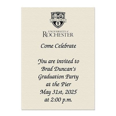 University of Rochester Personal Notecard
