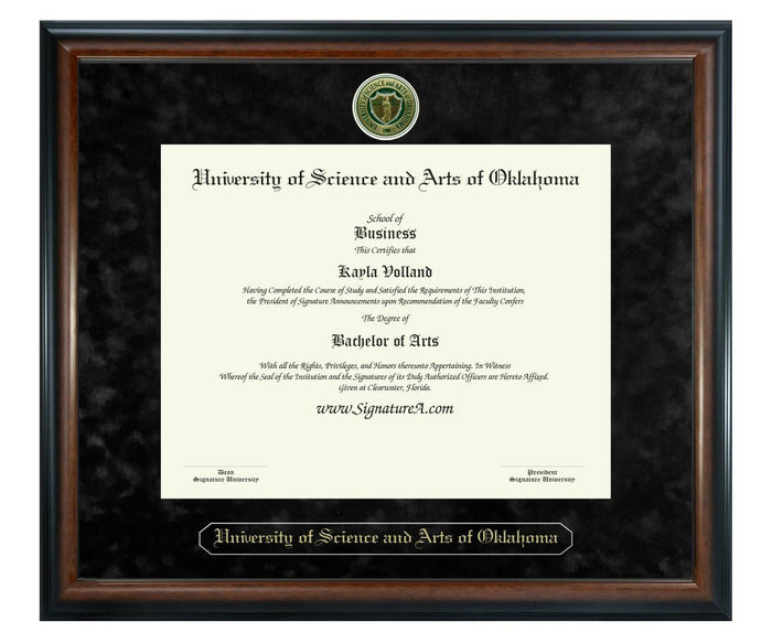 University of Science and Arts of Oklahoma Diploma Frame (SN)