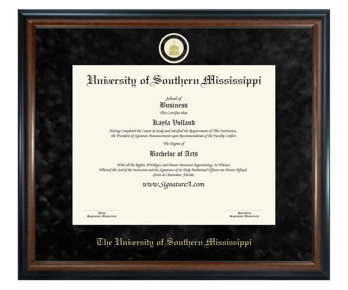 University of Southern Mississippi Diploma Frame (SN)