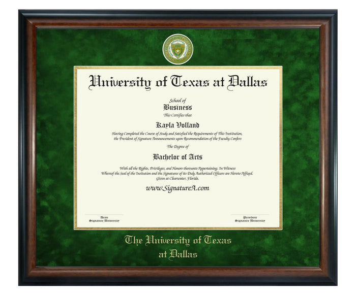 University of Texas at Dallas Diploma Frame (SN)