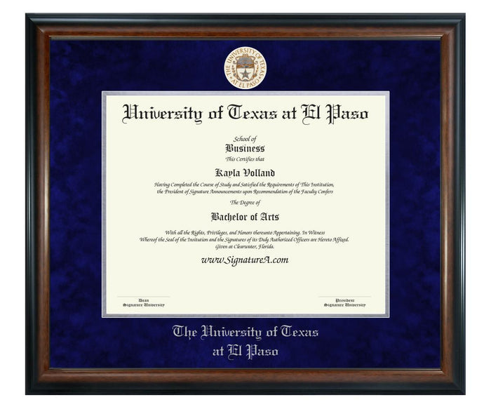 University of Texas at El Paso Diploma Frame (SN)