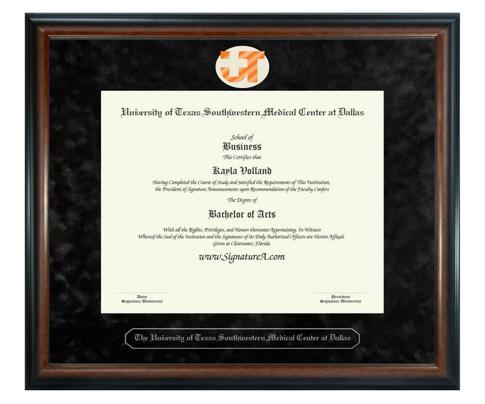 University of Texas Southwestern Medical Center at Dallas Diploma Frame (SN)