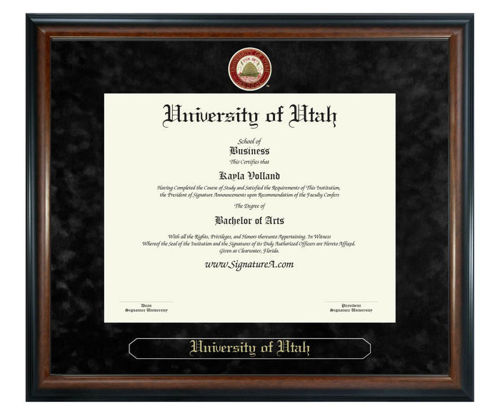 University of Utah Diploma Frame (SN)