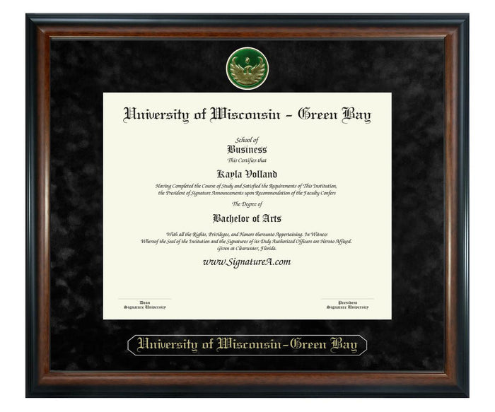 University of Wisconsin - Green Bay Diploma Frame (SN)
