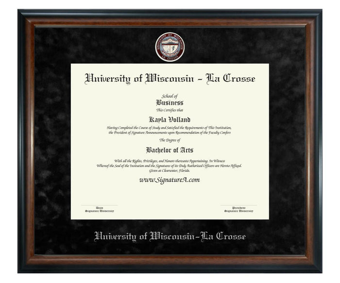University of Wisconsin - La Crosse Diploma Frame (SN)