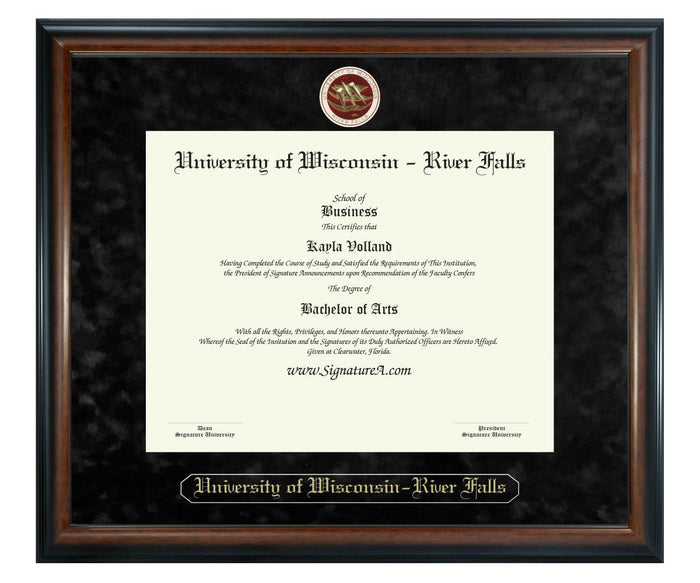 University of Wisconsin - River Falls Diploma Frame (SN)