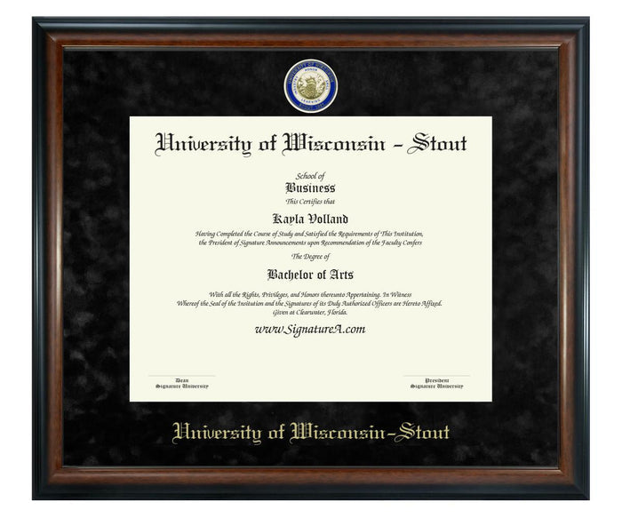 University of Wisconsin - Stout Diploma Frame (SN)