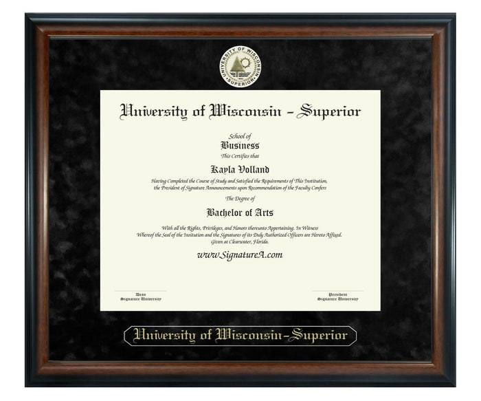 University of Wisconsin - Superior Diploma Frame (SN)