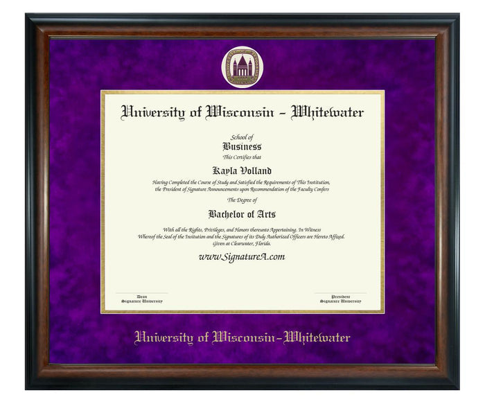 University of Wisconsin - Whitewater Diploma Frame (SN)