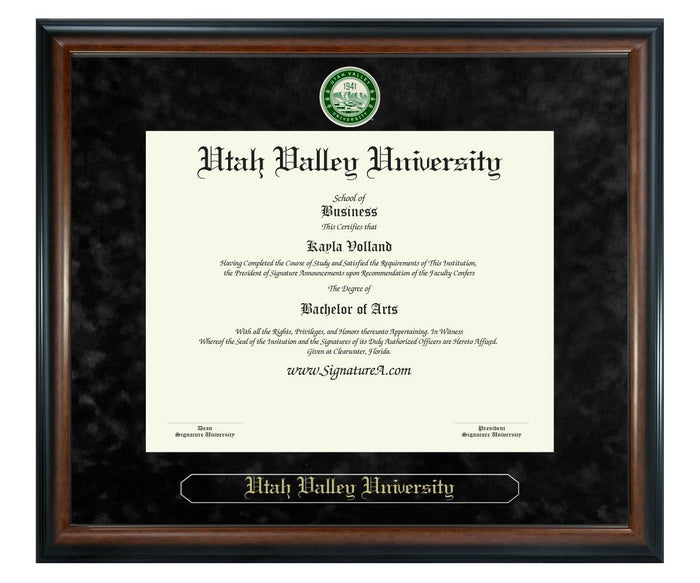 Utah Valley University Diploma Frame (SN)