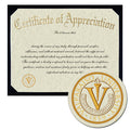 Valparaiso University Certificate of Appreciation