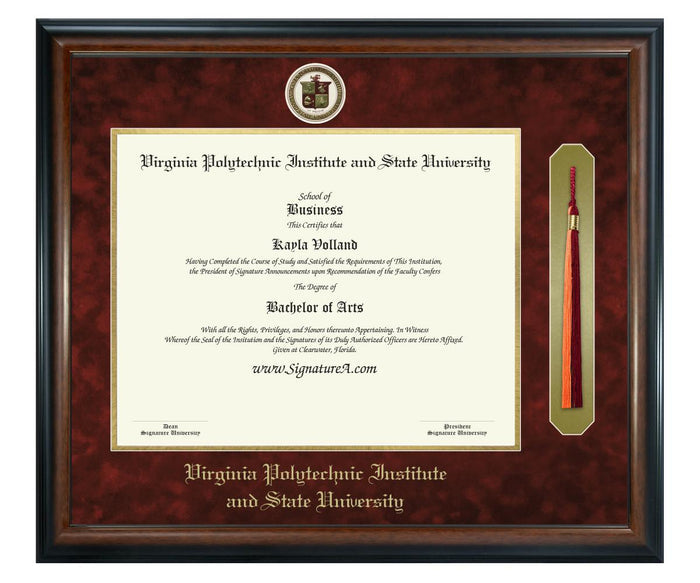 Virginia Polytechnic Institute and State University Diploma Frame (SNT)