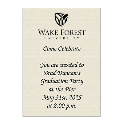 Wake Forest University Personal Notecard
