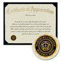 Wartburg College Certificate of Appreciation