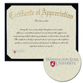 Washington State University Certificate of Appreciation