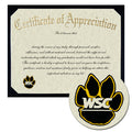 Wayne State College Certificate of Appreciation