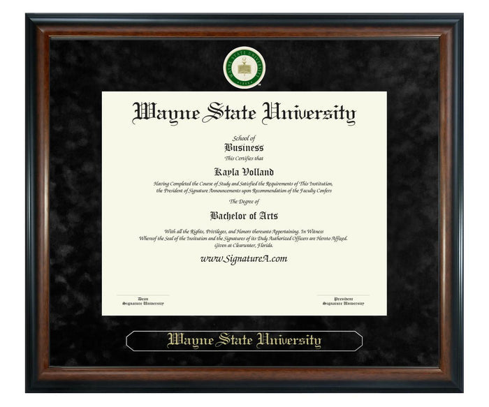 Wayne State University Diploma Frame (SN)