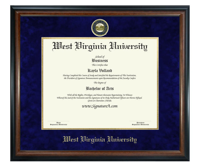 West Virginia University Diploma Frame (SN)