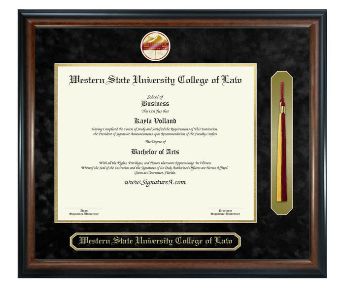 Western State University College of Law Diploma Frame (SNT)