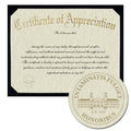 Wofford College Certificate of Appreciation