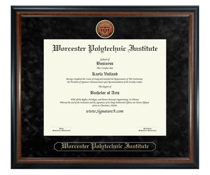 Worcester Polytechnic Institute Diploma Frame (SN)
